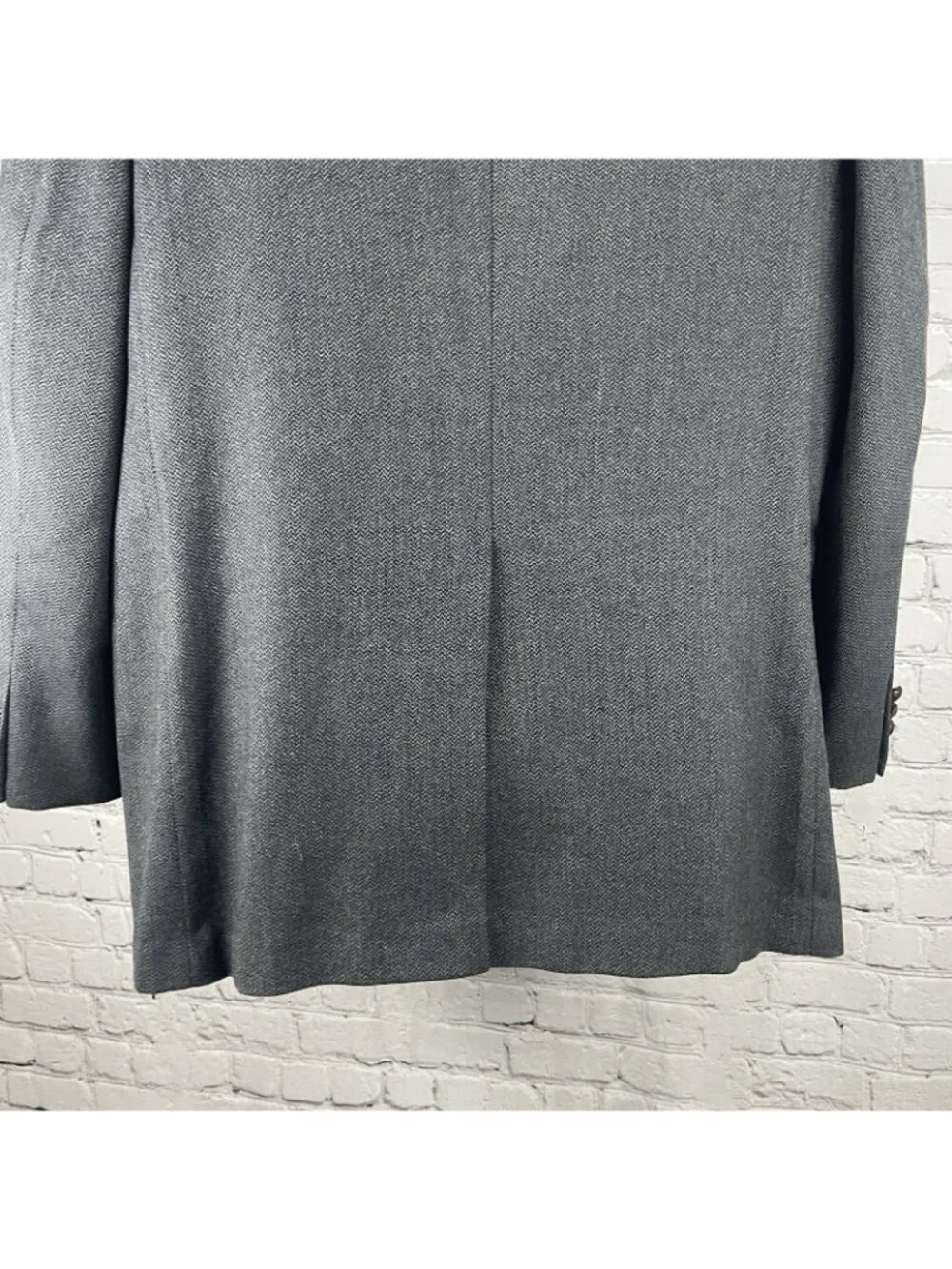 Hickey Freeman Grey Wool 2 Button Vented Blazer Sport Coat USA Made Size 44L